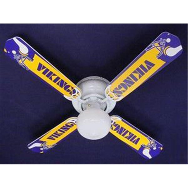 Lightitup NFL Minnesota Vikings Football Ceiling Fan 42 In. LI2543809